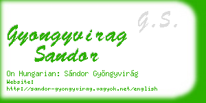 gyongyvirag sandor business card